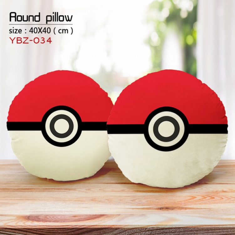 Pokemon Full Color Fine plush round pillow 40X40CM YBZ034