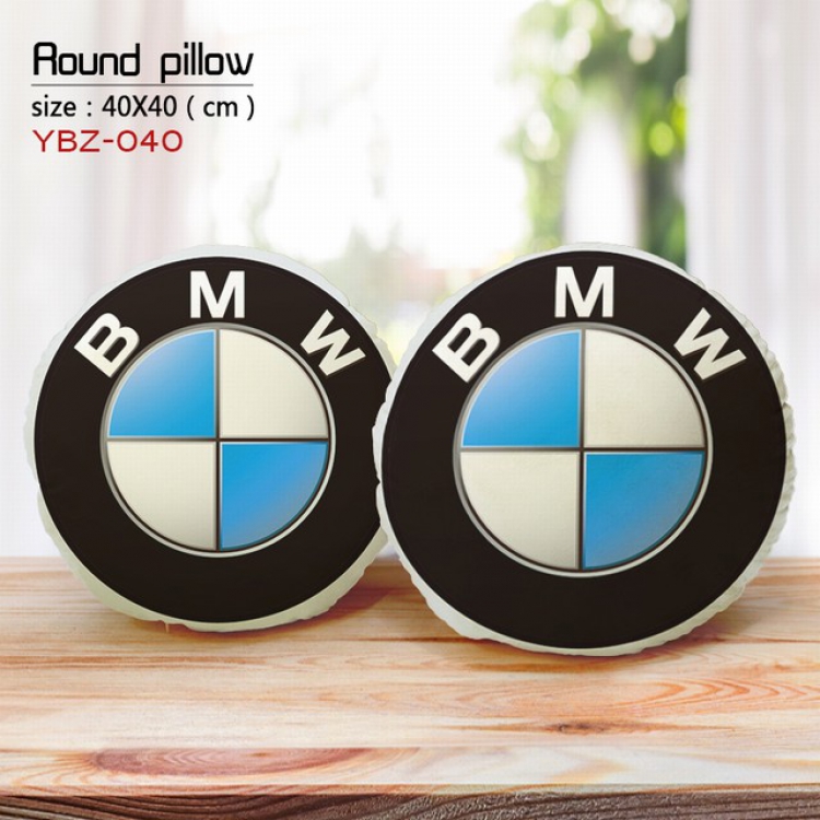 Bavarian Motor Work Logo Full Color Fine plush round pillow 40X40CM YBZ040