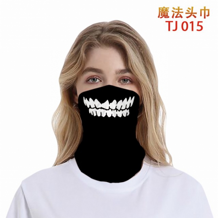 TJ-015-Personalized facial expression color printing magic turban scarf