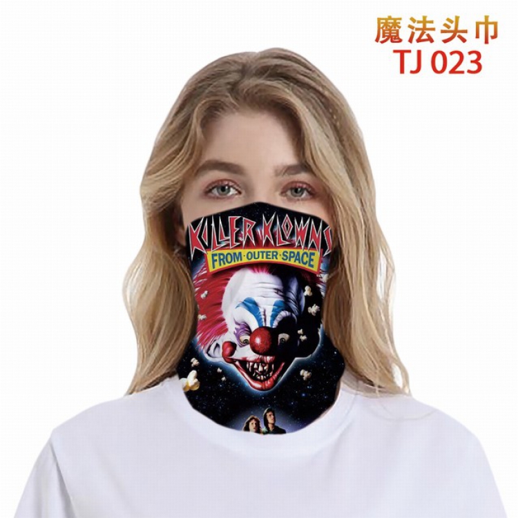 TJ-023-Killer Klowns From Outer Space color printing magic turban scarf