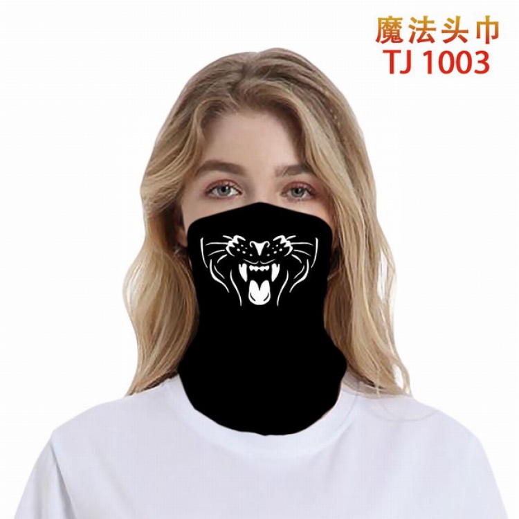 TJ-1003-Personalized facial expression color printing magic turban scarf