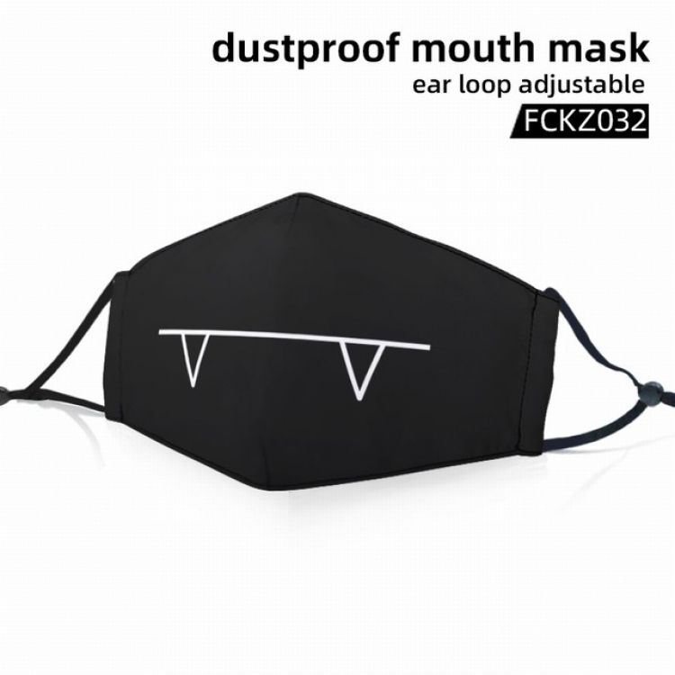 FCKZ032-Dustproof mouth mask ear loop adijustable a set price for 5 pcs