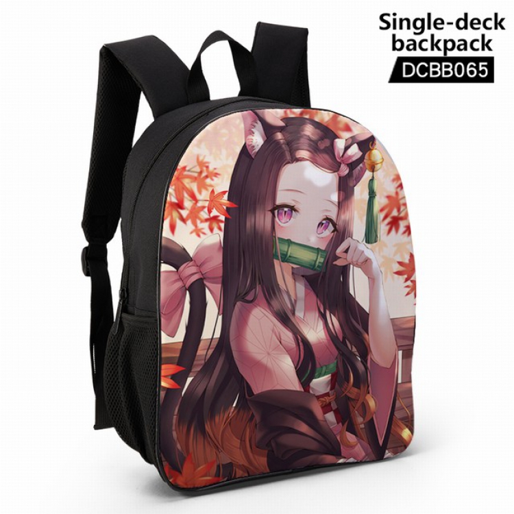 DCBB065-Demon Slayer Kimets Anime waterproof single-deck backpack 28.5X13X37CM