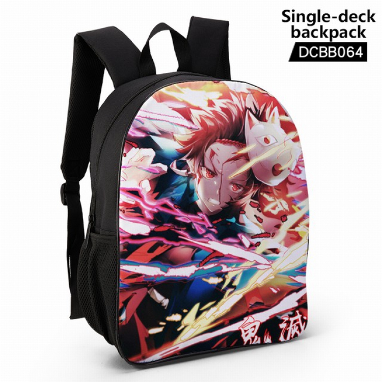 DCBB064-Demon Slayer Kimets Anime waterproof single-deck backpack 28.5X13X37CM