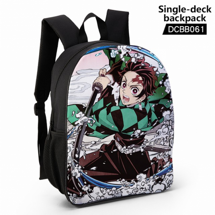 DCBB061-Demon Slayer Kimets Anime waterproof single-deck backpack 28.5X13X37CM