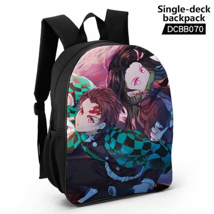 DCBB070-Demon Slayer Kimets Anime waterproof single-deck backpack 28.5X13X37CM