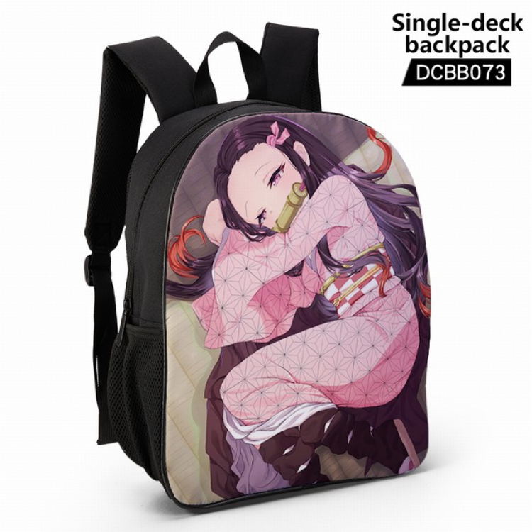 DCBB073-Demon Slayer Kimets Anime waterproof single-deck backpack 28.5X13X37CM