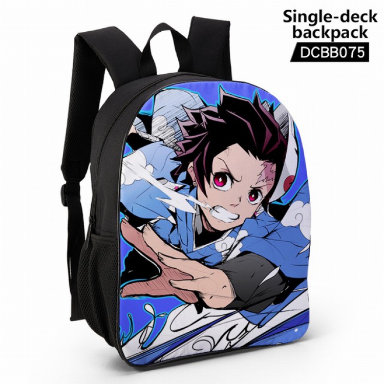 DCBB075-Demon Slayer Kimets Anime waterproof single-deck backpack 28.5X13X37CM