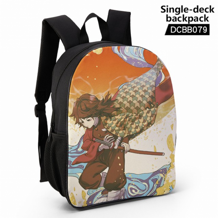 DCBB079-Demon Slayer Kimets Anime waterproof single-deck backpack 28.5X13X37CM
