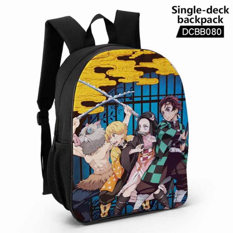 DCBB080-Demon Slayer Kimets Anime waterproof single-deck backpack 28.5X13X37CM