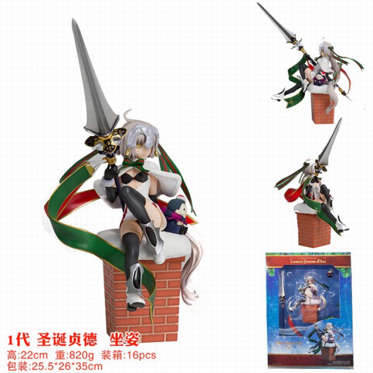 Fate stay night 1st generation Jeanne d'Arc Alter Santa Lily Boxed Figure Decoration Model About 22CM 0.82KG a box of 16