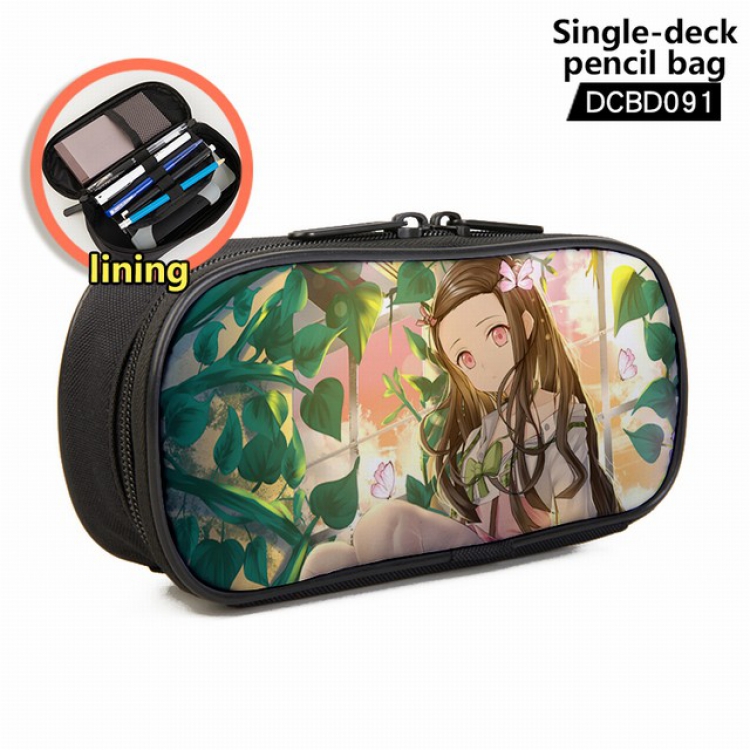 Demon Slayer Kimets Anime single layer waterproof pen case 25X7X12CM -DCBD091