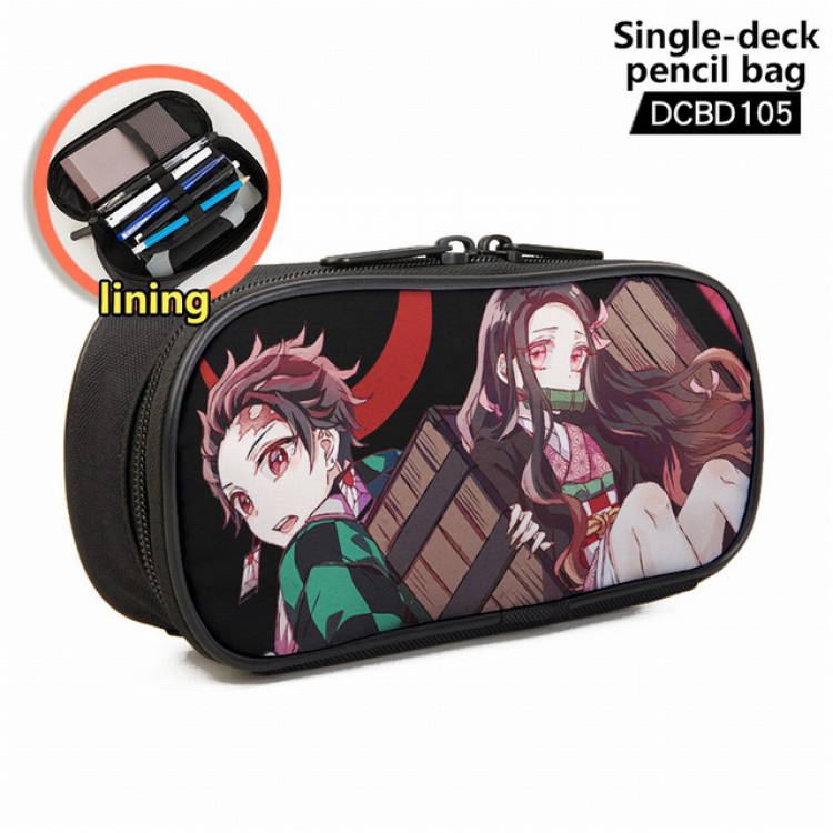 Demon Slayer Kimets Anime single layer waterproof pen case 25X7X12CM -DCBD105