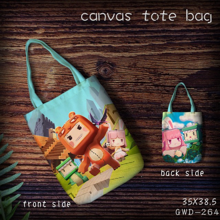 GWD264-Mini World Canvas tote bag 35X38.5CM (Can be customized for a single model)