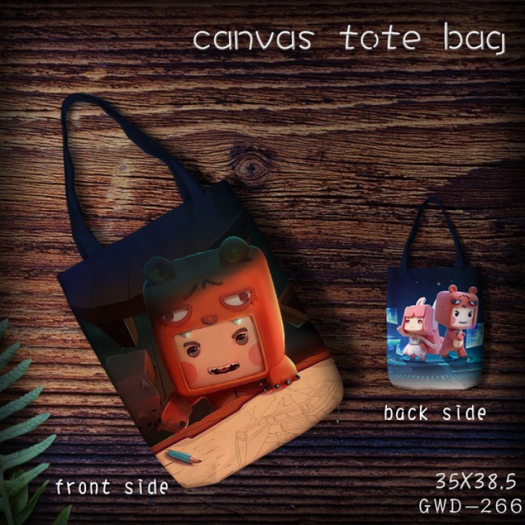 GWD266-Mini World Canvas tote bag 35X38.5CM (Can be customized for a single model)