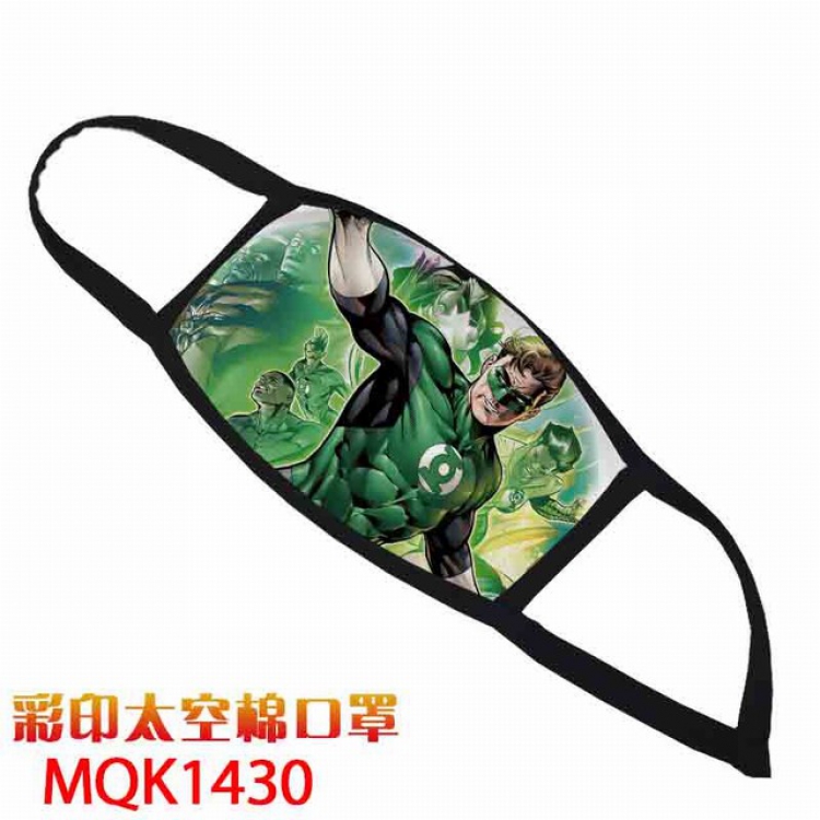 Green Lantern  Color printing Space cotton Masks price for 5 pcs MQK1430