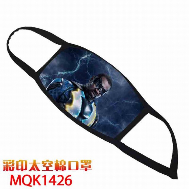 Black Lightning Color printing Space cotton Masks price for 5 pcs MQK1426