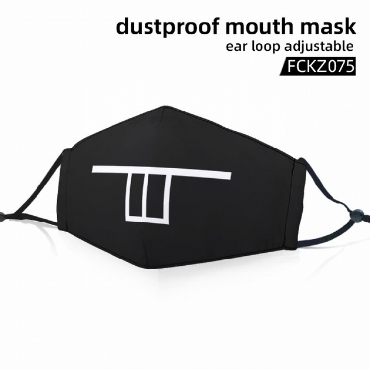 FCKZ075-Dustproof mouth mask ear loop adijustable a set price for 5 pcs
