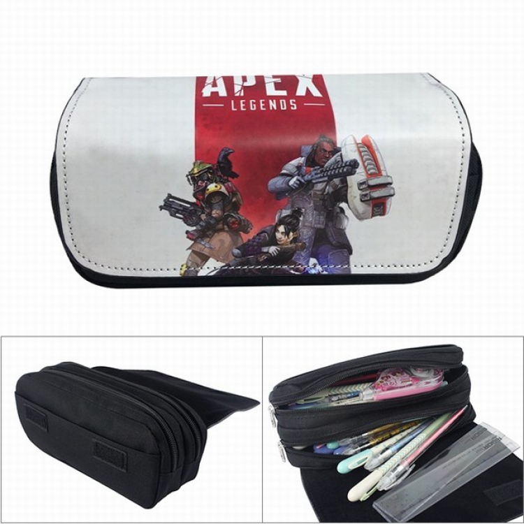 Apex Legends Anime double layer multifunctional canvas pencil bag wallet  20X9X6.5CM 100G