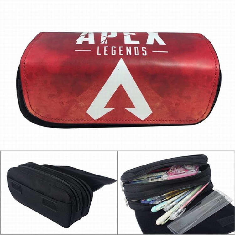 Apex Legends Anime double layer multifunctional canvas pencil bag wallet  20X9X6.5CM 100G
