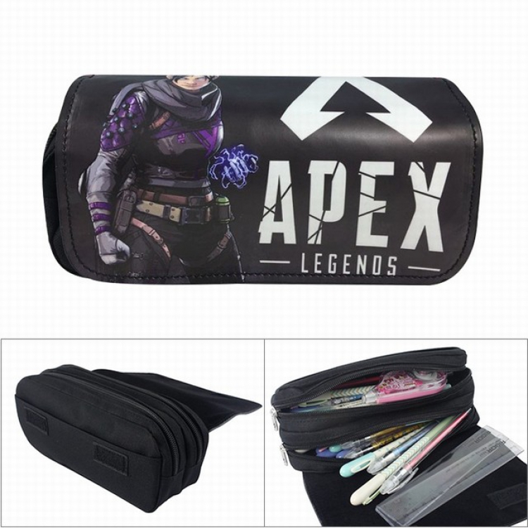 Apex Legends Anime double layer multifunctional canvas pencil bag wallet  20X9X6.5CM 100G