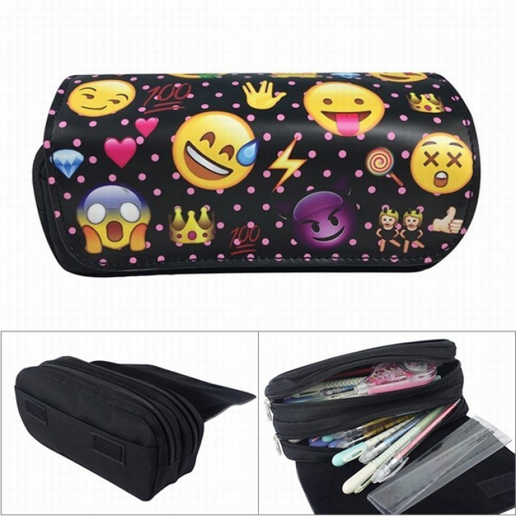 Anime double layer multifunctional canvas pencil bag wallet  20X9X6.5CM 100G