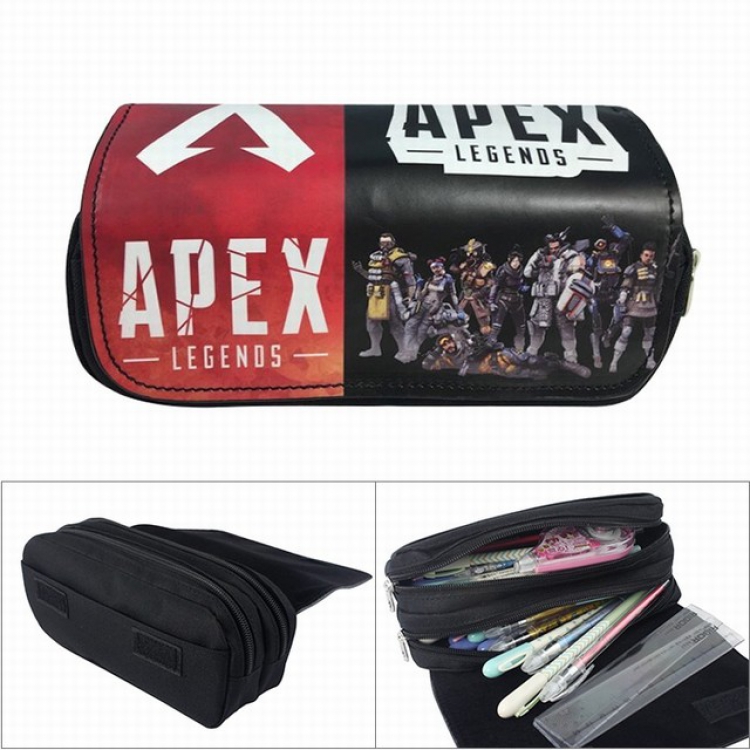 Apex Legends Anime double layer multifunctional canvas pencil bag wallet  20X9X6.5CM 100G