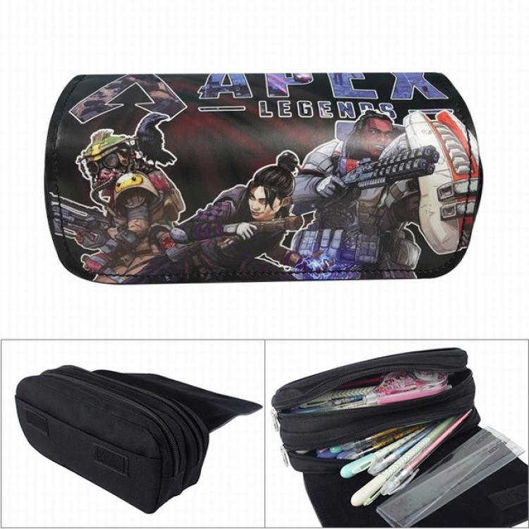 Apex Legends Anime double layer multifunctional canvas pencil bag wallet  20X9X6.5CM 100G