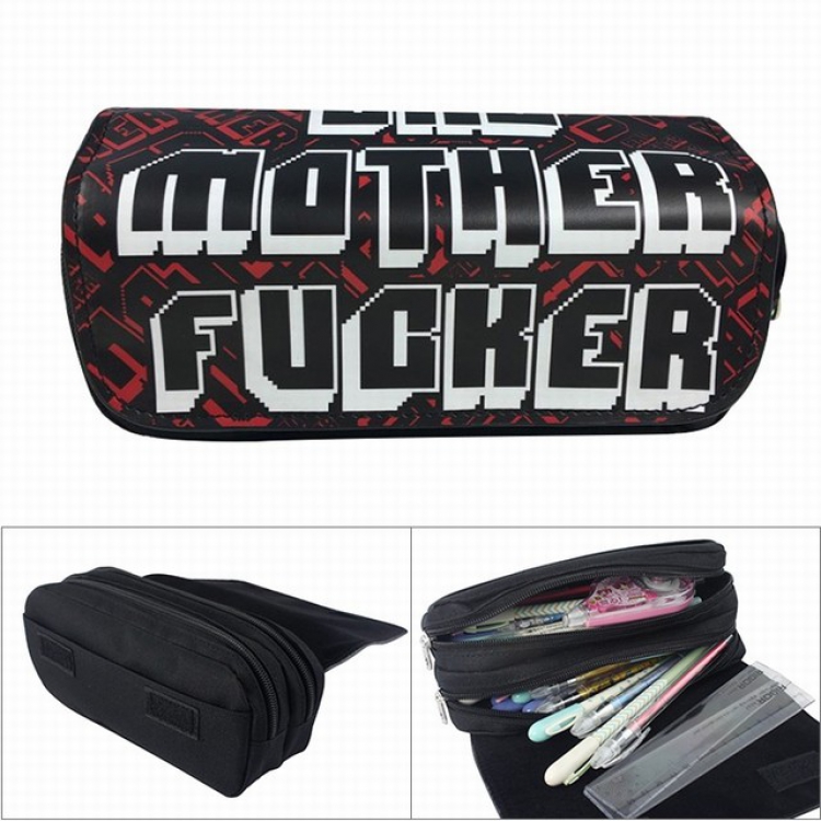 Pulp Fiction Anime double layer multifunctional canvas pencil bag wallet  20X9X6.5CM 100G