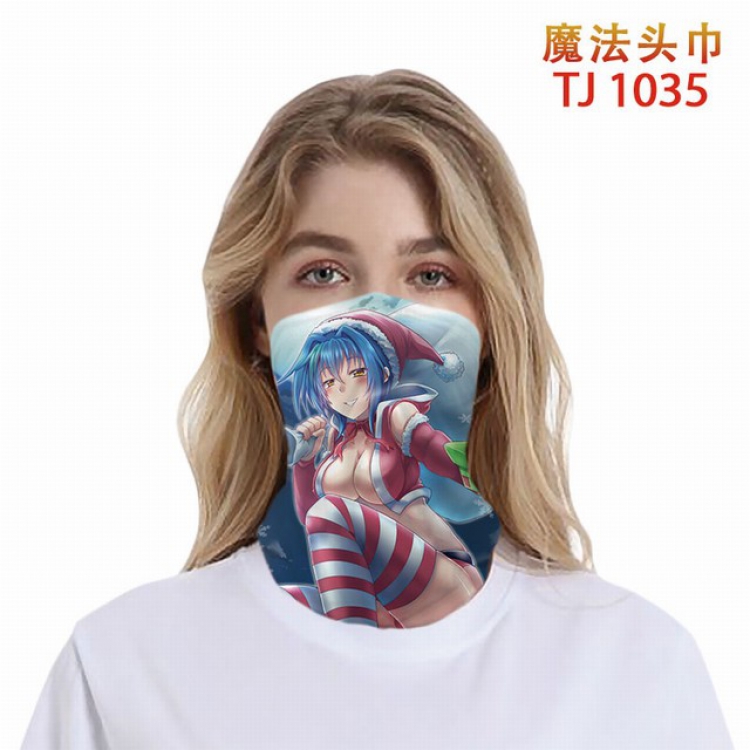 TJ-1035-Personalized color printing magic turban scarf