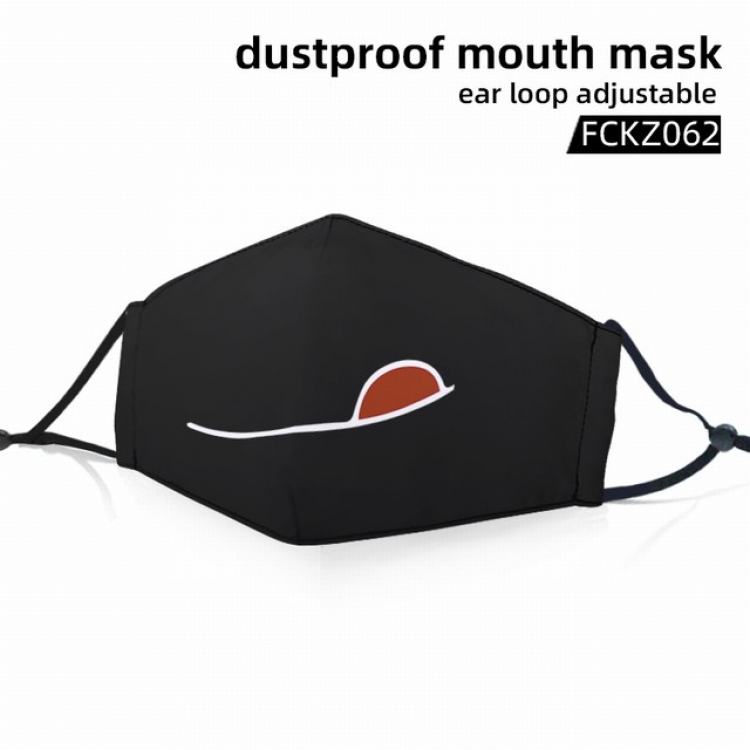 FCKZ062-Personality facial expression dustproof mouth mask ear loop adijustable a set price for 5 pcs
