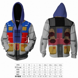 Gundam hooded zipper sweater c...