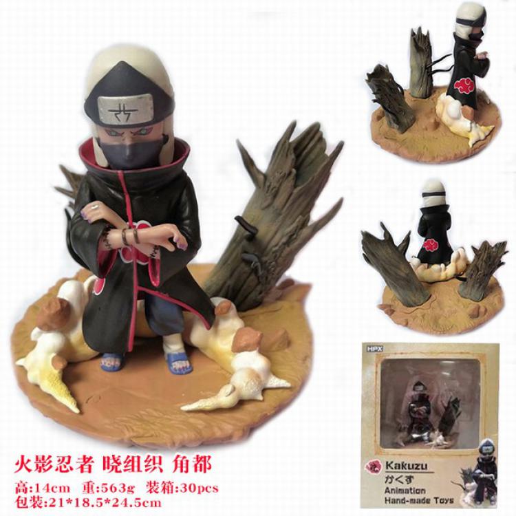 Naruto Akatsuki Kakuzu Boxed Figure Decoration Model 14CM 563G a box of 30