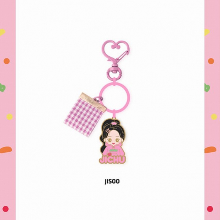 Blackpink Jisoo Color metal keychain pendant ornament 15G a set price for 5 pcs