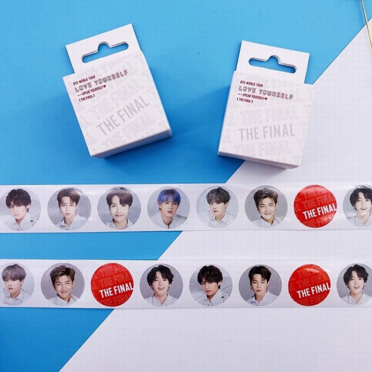 BTS  Round sticker tape hand account stickers a set price for 5 pcs