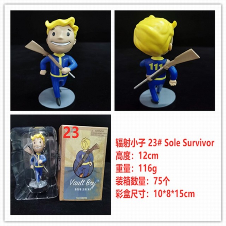 Fallout 4th generation Sole Survivor Boxed Shake head Figure Decoration 12CM 116G No.23