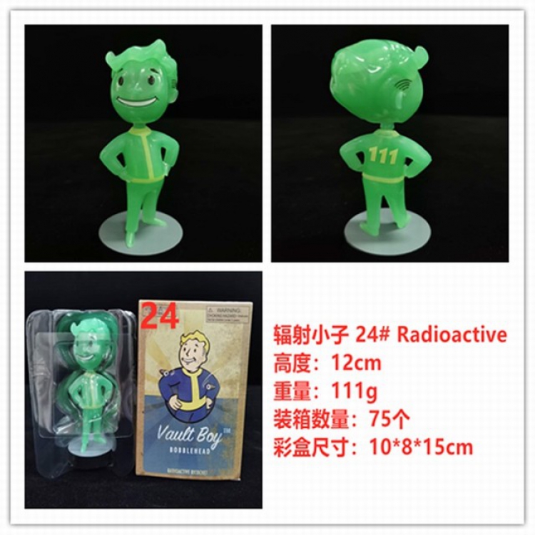 Fallout 4th generation Radioactive Boxed Shake head Figure Decoration 12CM 111G No.24 