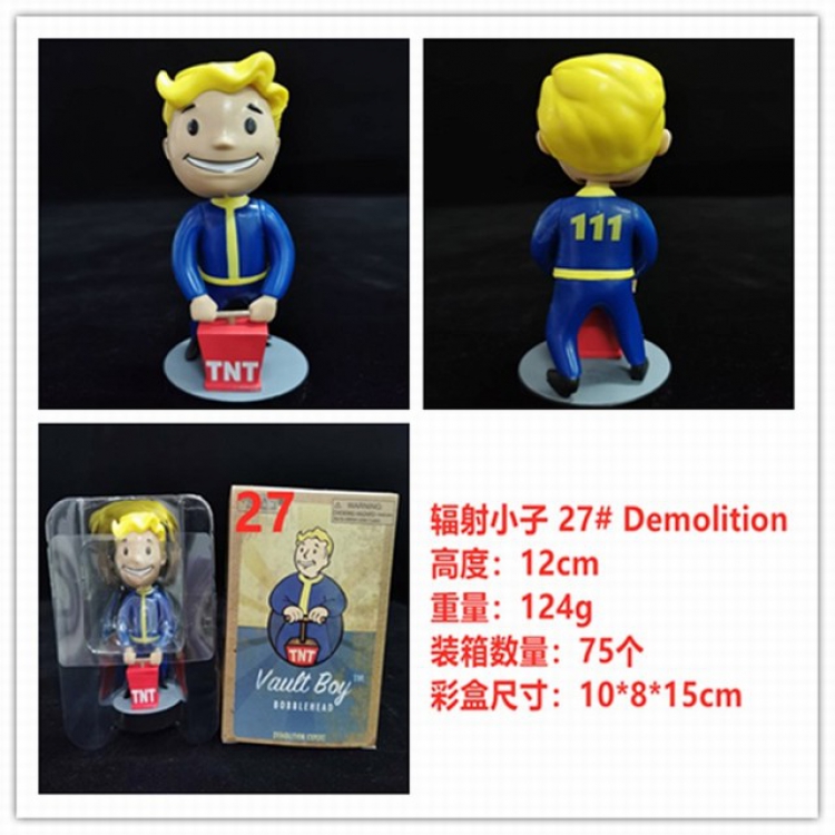 Fallout 4th generation Demolition Boxed Shake head Figure Decoration 12CM 124G No.27