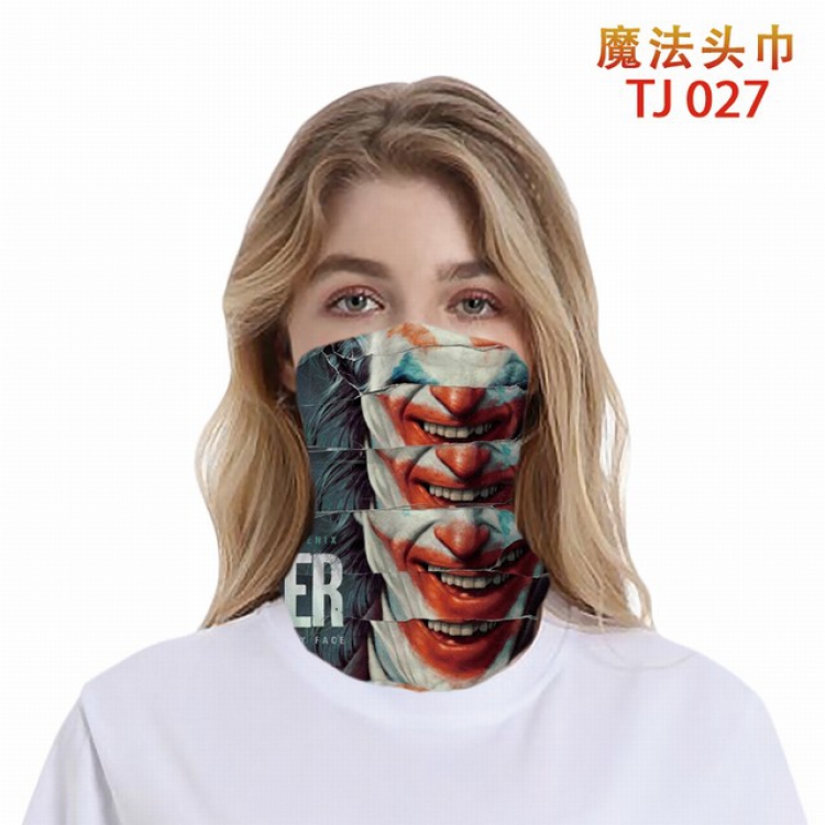 TJ-027-Joker Personalized color printing magic turban scarf