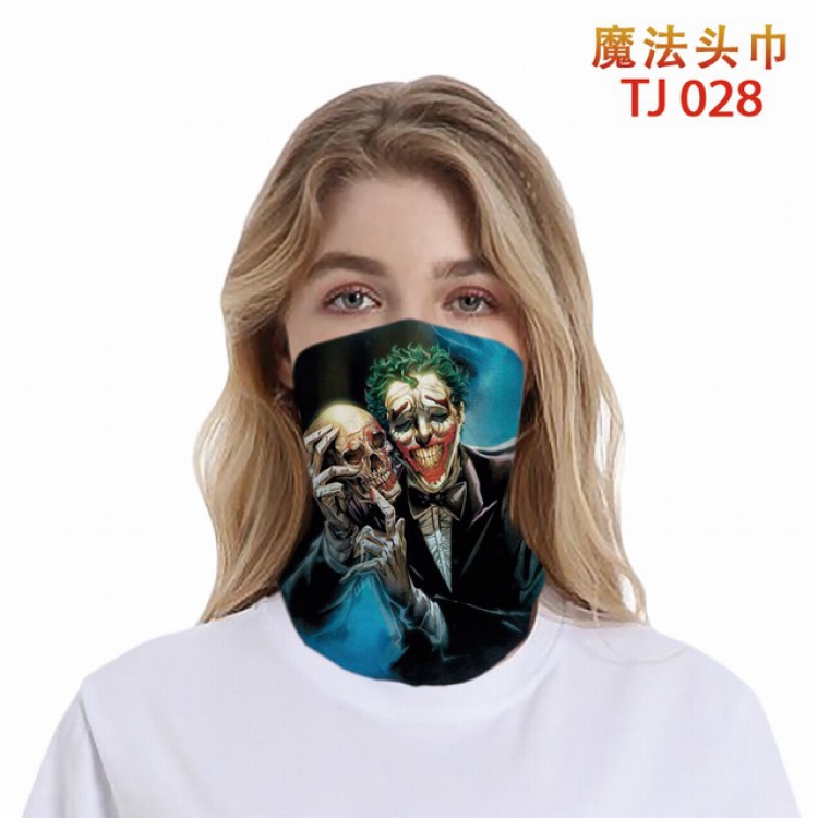 TJ-028-Joker Personalized color printing magic turban scarf