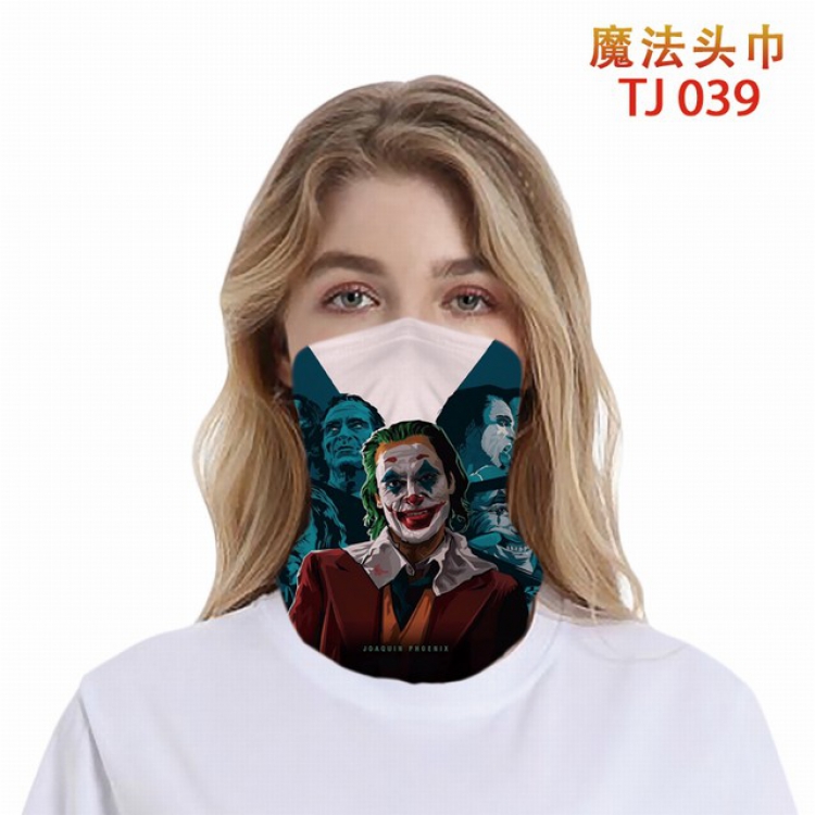 TJ-039-Joker  Personalized color printing magic turban scarf