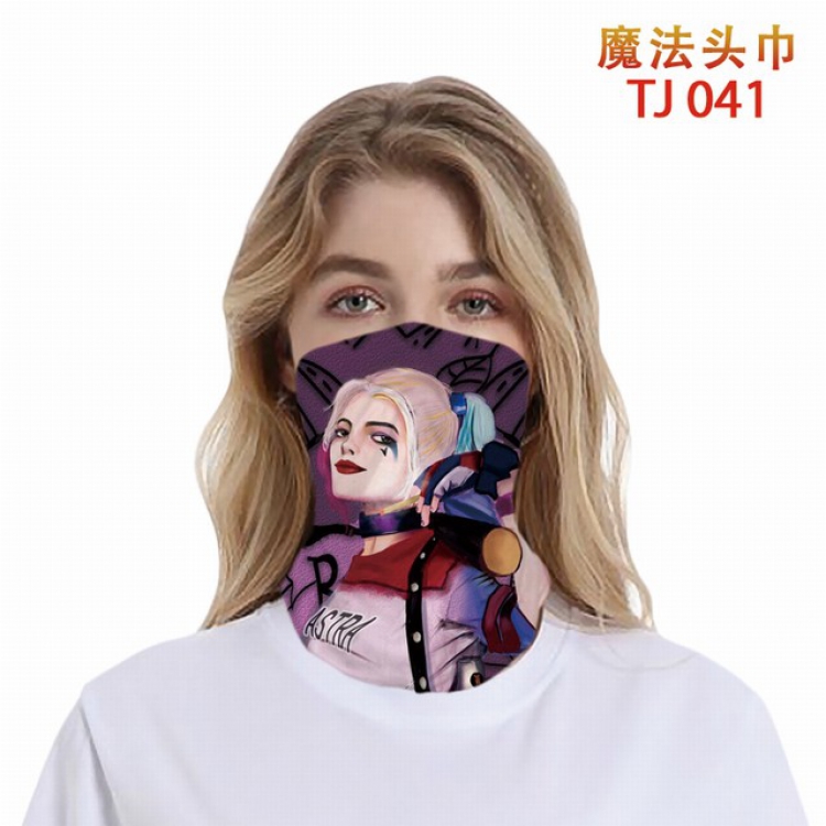 TJ-041-Harley Quinn Personalized color printing magic turban scarf