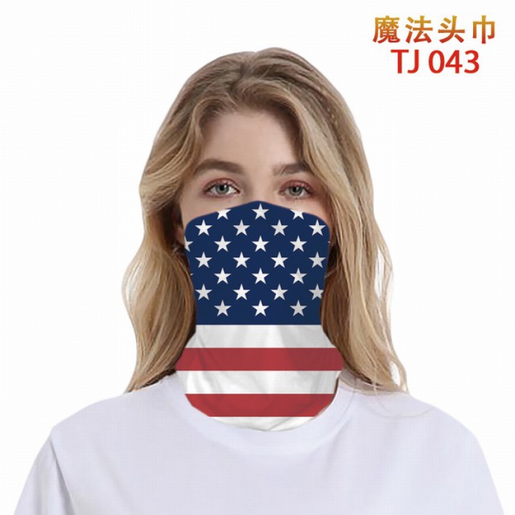 TJ-043-Personalized color printing magic turban scarf