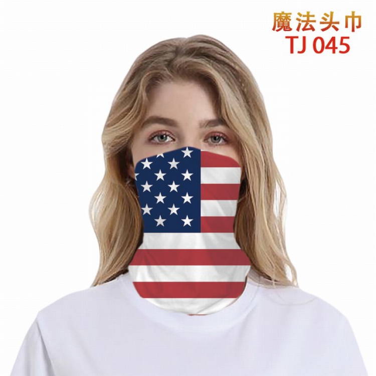 TJ-045- Personalized color printing magic turban scarf