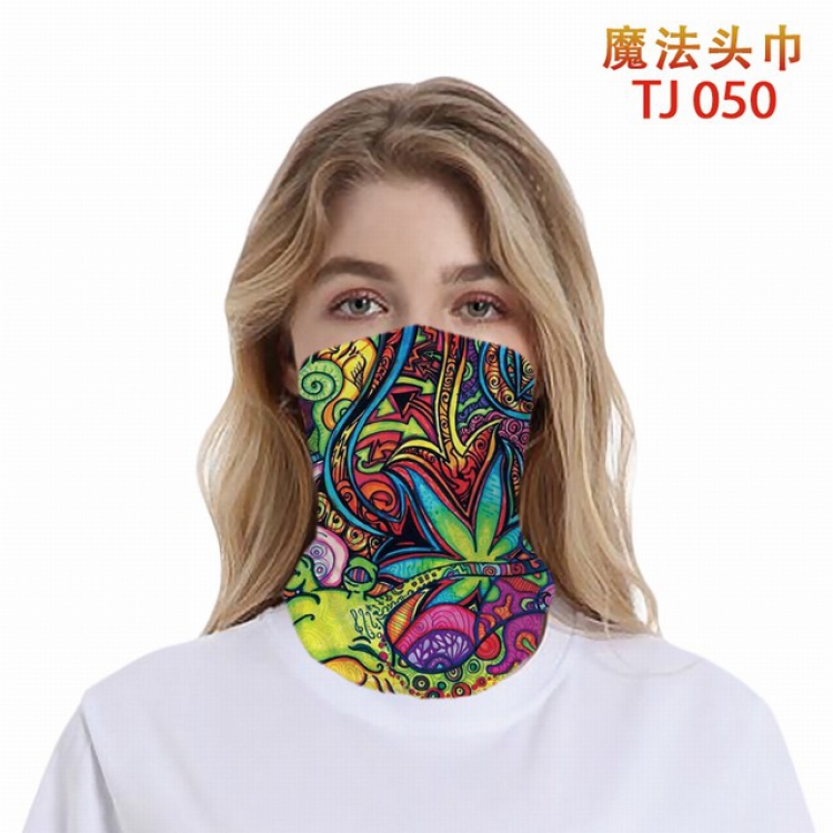 TJ-050- Personalized color printing magic turban scarf