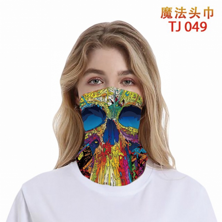 TJ-049- Personalized color printing magic turban scarf