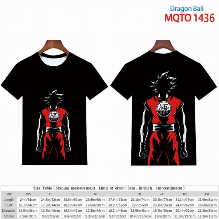 Dragon Ball Full color short sleeve t-shirt 9 sizes from 2XS to 4XL MQTO-1436