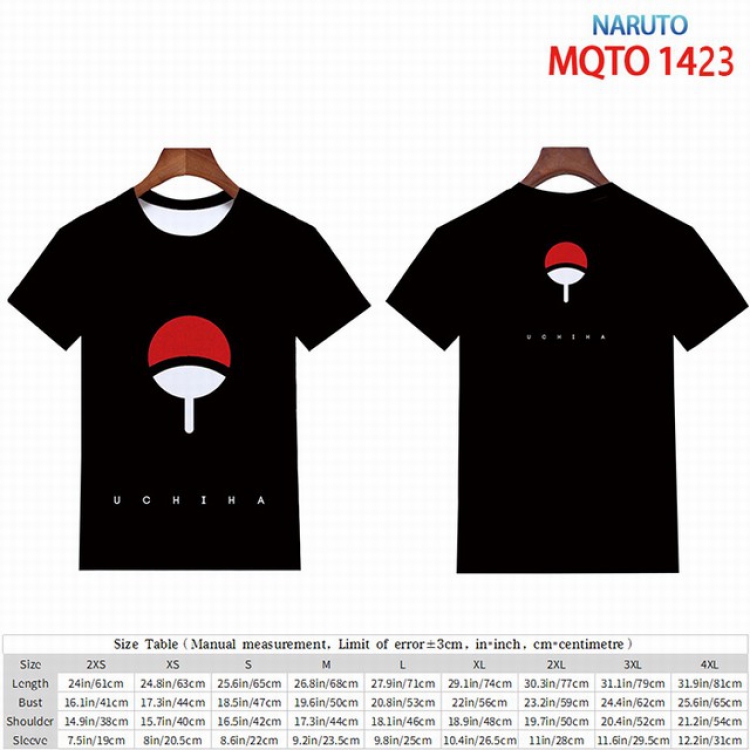 Naruto Full color short sleeve t-shirt 9 sizes from 2XS to 4XL MQTO-1423