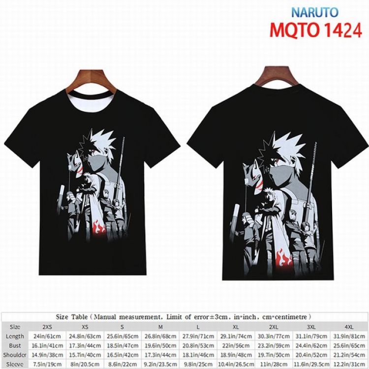 Naruto Full color short sleeve t-shirt 9 sizes from 2XS to 4XL MQTO-1424