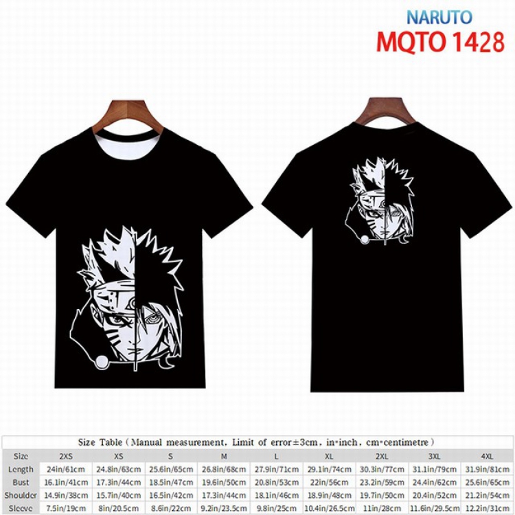 Naruto Full color short sleeve t-shirt 9 sizes from 2XS to 4XL MQTO-1428